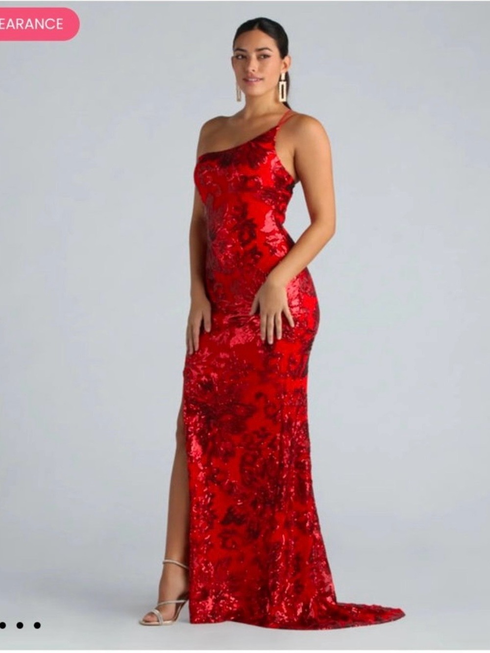Windsor red sequin one should prom dress gown small